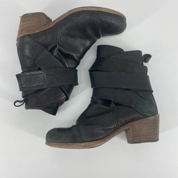 P. Monjo | Black Blur Wrap Moto Boots - Picture 8 of 8